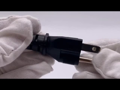 Jepang 3-Pin Plug To IEC 320 C13 AC Power Cord Set Molding