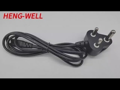 Disesuaikan 16A 250V 3Pin PVC India Power Extension Cord