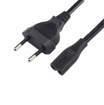 Untuk Rusia CE VDE ENEC AC Europ 2 Prong IEC C7 Plug listrik 2.5A 250V 2 Pin Eu Power Cord Kabel listrik