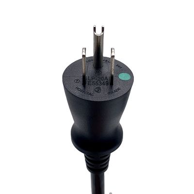 3 Pin USA Power Cord NEMA 5-15P Untuk IEC C13 Green Dot US Plug Medis