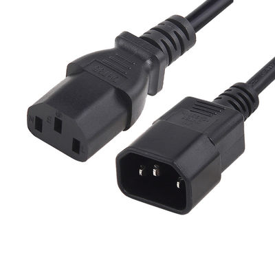 10A 125V sambungan kabel daya UL persetujuan IEC C13 C14 kabel konektor