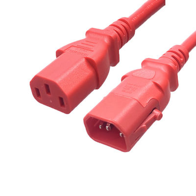 Kabel Ekstensi Daya IEC IEC320 C14 Ke C13 Konektor Kunci 1.2m 1.5m