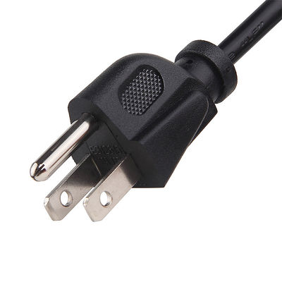 Black USA Power Cord 0,75m 5m 3 Pin NEMA 5-15P Plug Untuk IEC 320 C13 Tipe AS