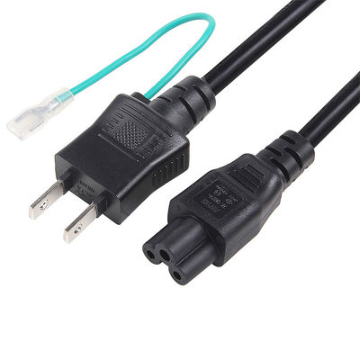 JIS Jepang Power Cord Plug Hitam 3 Pin Jet PSE persetujuan 7A 15A 125V