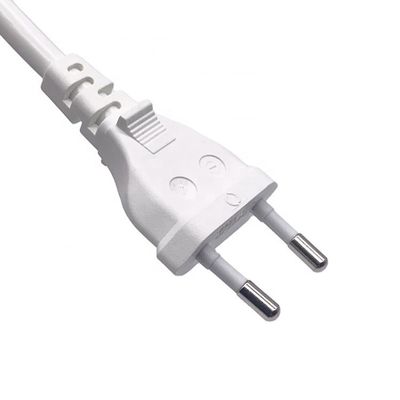 White European Power Cord Voltage Rating VDE 2 PIN Plug 2.5A 250V 1,7m