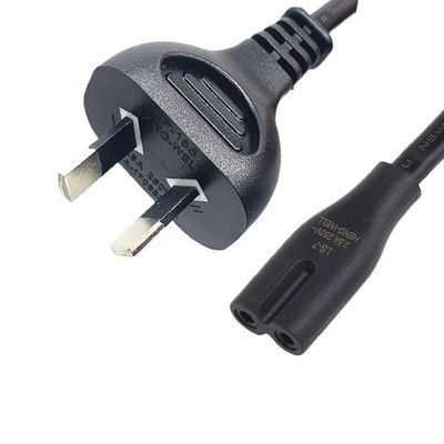 2 Pin Australia Power Cable 1,2m 1,5m AU Extension Cord Konektor IEC C7