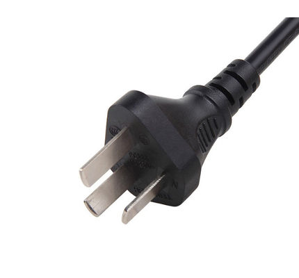 6.8mm 3 Pin Plug Power Cord, 10A 250V China AC Power Cord Warna yang Disesuaikan