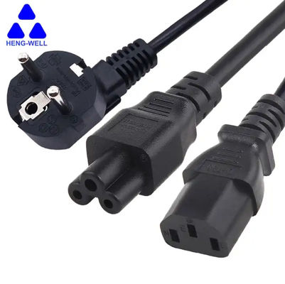 VDE 3 Prong Power Cord KC Sertifikat 16A 250V C13 C5 Plug Pria ke Wanita AC Power Cord