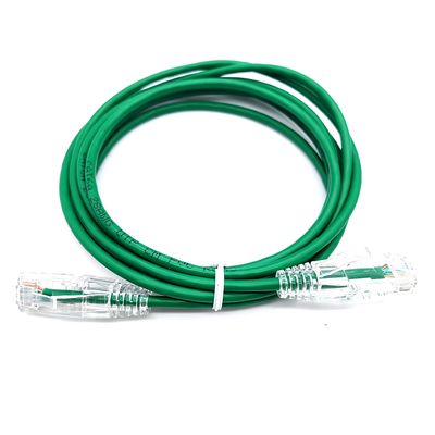 Cat6A tahan air UTP 4PR RJ45 Konektor 28AWG Patch Cord Kabel dengan PVC Jacket berlaku untuk LAN Network