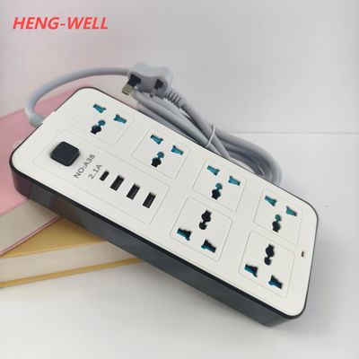 250V 6A Power Socket Dengan 6WAY Universal Holes 3USB A 1USB C Kompatibel Dengan UK US EU AU & IT Plugs