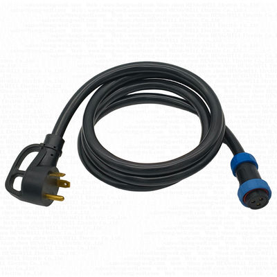 30 Amper IP68 Rated Nema Extension Cord dengan Kunci TT-30 Plug SJTW 3C 10AWG Kabel Laut dalam bawah laut 3 Pin Connectors