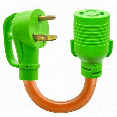 4 Prong ke 3 Prong Adaptor Extension Cord 10 Gauge STW Pria TT-30P ke Wanita L14-30R untuk rumah generator 30A Rated Current