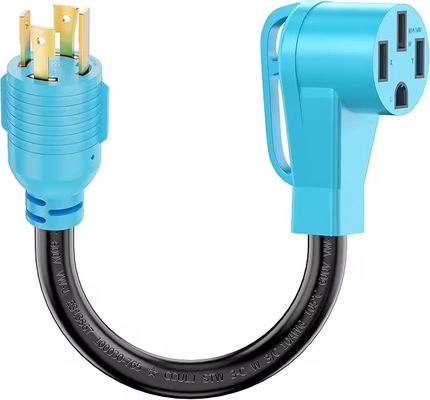 1 FT 10 Gauge STW USA Power Cord RV Generator Adaptor dengan NEMA L14-30 Plug Pria dan NEMA 14-50 Plug Wanita SJTW Wire Type